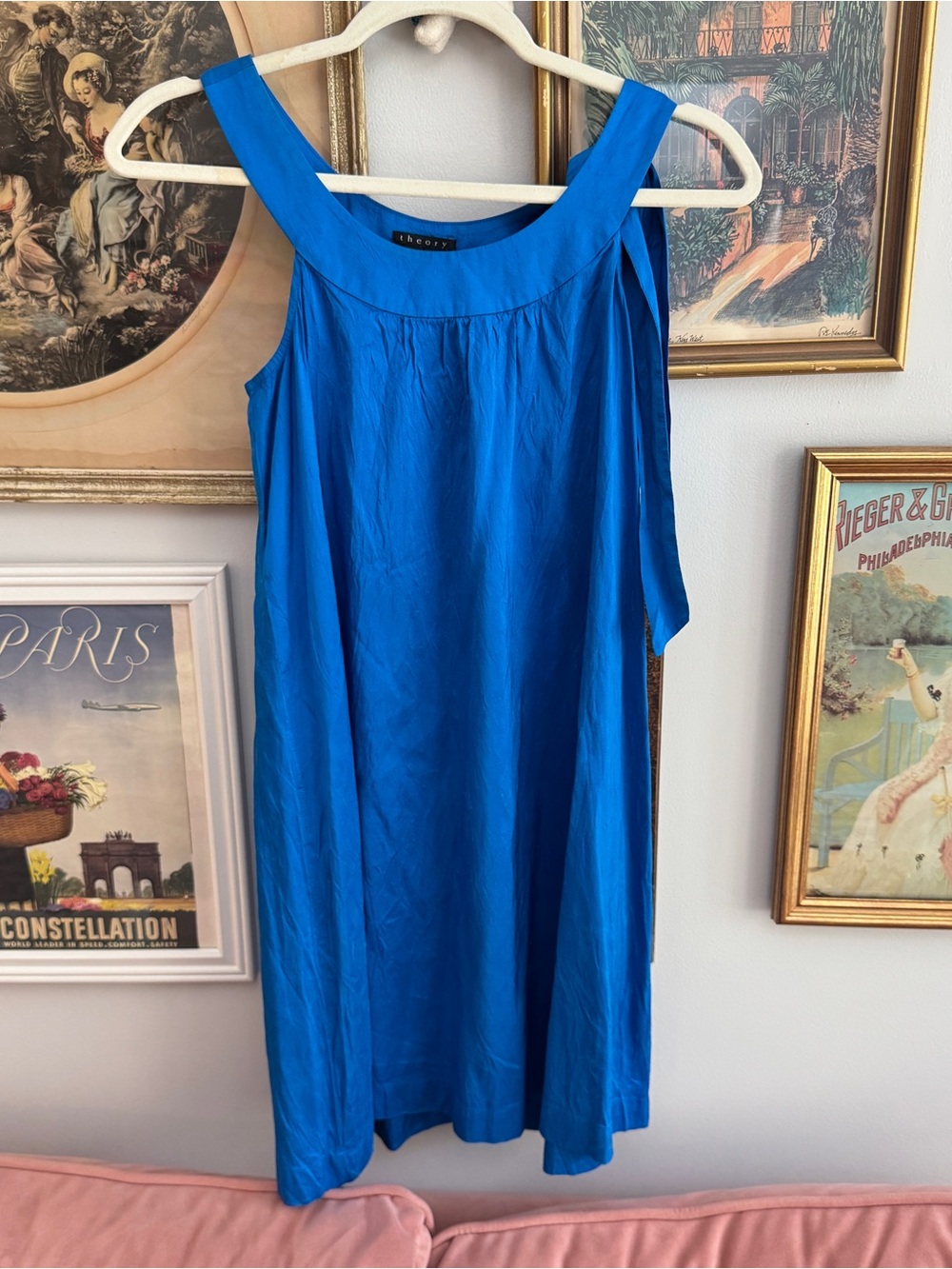 Bright Blue Sleeveless Shift Dress